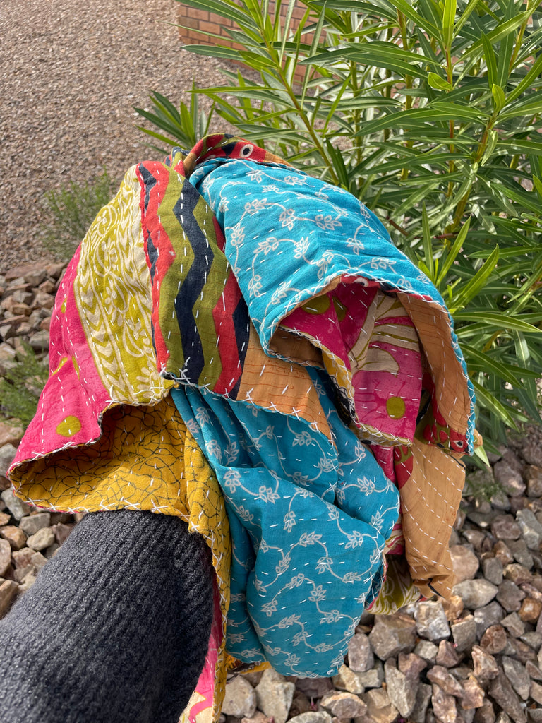 Beautiful Vintage Kantha shops Quilt