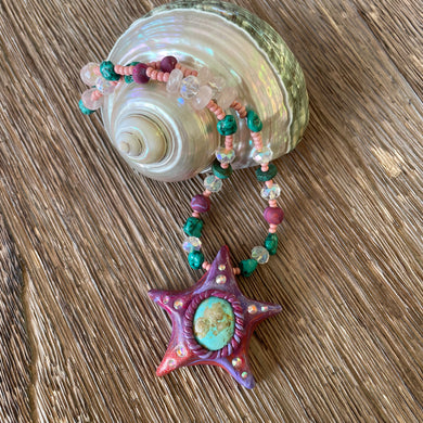 Twinkle Star turquoise necklace