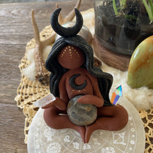 The Crescent Moon Zodiac Goddess w/Selenite Pedestal