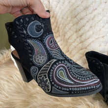 Sacred Moon Seconds: Celestial Paisley Shoes (Hand painted)