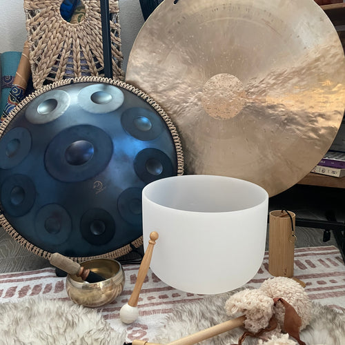 45 Minute in person LARGE GROUP Sound Bath (10-20) people)