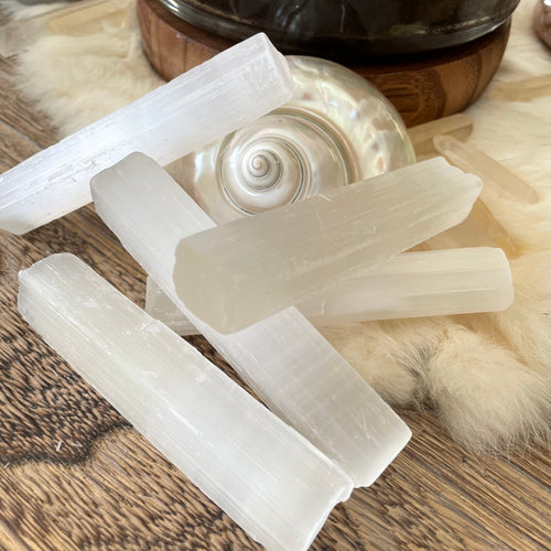 The Goddess’s Crystal: White Selenite Wand