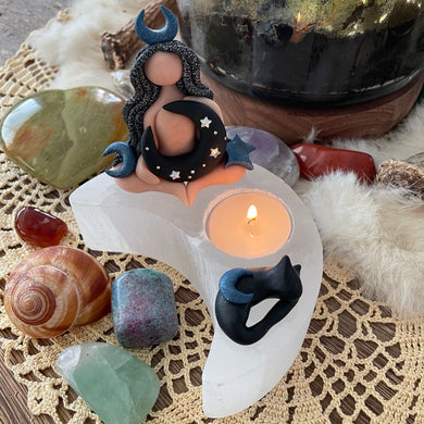 Selene~ The Moon Goddess + Crescent Kitty