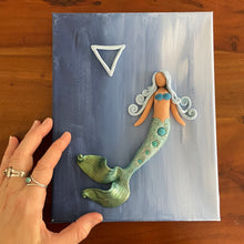 CLEARANCE From the Goddess’s Vault: Elemental Goddess of Water (Acrylic on canvas, w/Clay Goddess)