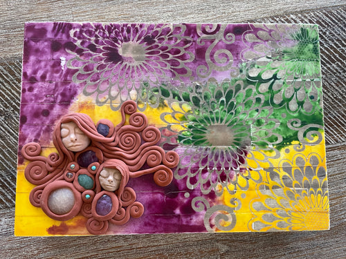 From the Goddess’s Vault: Mother Goddess and Child trinket box (with crystal collection)