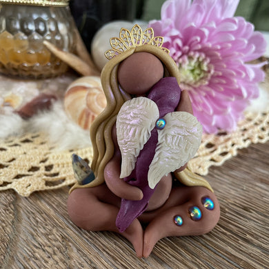 Mama Goddess w/Angel baby: I honor my grief and allow myself to heal at my own pace~