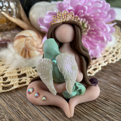 Mama Goddess w/Angel baby: I honor my grief and allow myself to heal at my own pace~