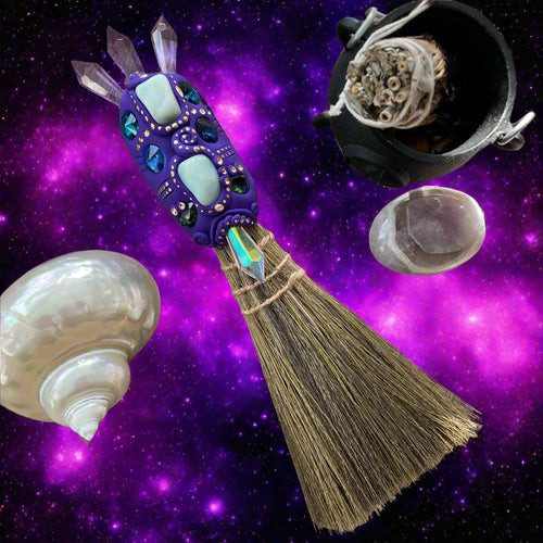 CLEARANCE The Goddess’s Affirmation Broom:  I am free to desire all the best that life has to offer.