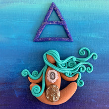 CLEARANCE From the Goddess’s Vault: Elemental Goddess of Water (Acrylic on canvas, w/Clay Goddess)