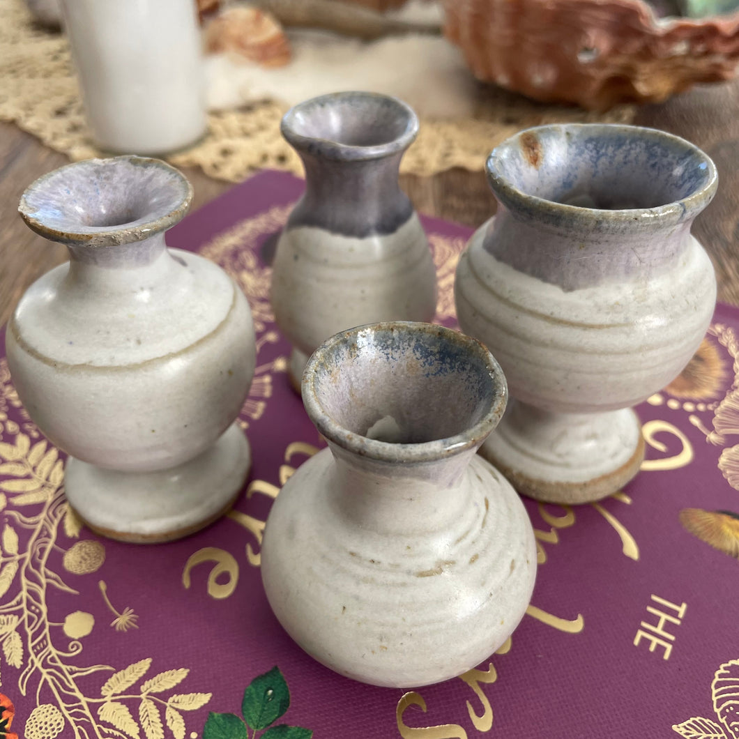 Sacred Moon Seconds: Mini Handmade Pottery Collection (Set of 4)