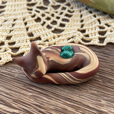 The Goddess’s Familiar: Southwest Turquoise Kitty