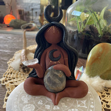 The Crescent Moon Zodiac Goddess w/Selenite Pedestal