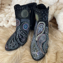 Sacred Moon Seconds: Celestial Paisley Shoes (Hand painted)