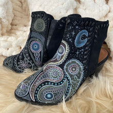 Sacred Moon Seconds: Celestial Paisley Shoes (Hand painted)