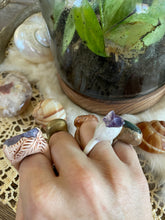 From the Goddess’s Vault: Clay and Crystal ring lot (7 rings)