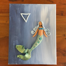 CLEARANCE From the Goddess’s Vault: Elemental Goddess of Water (Acrylic on canvas, w/Clay Goddess)