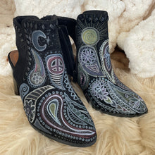 Sacred Moon Seconds: Celestial Paisley Shoes (Hand painted)