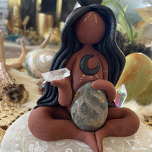 The Crescent Moon Zodiac Goddess w/Selenite Pedestal