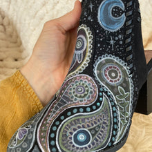 Sacred Moon Seconds: Celestial Paisley Shoes (Hand painted)