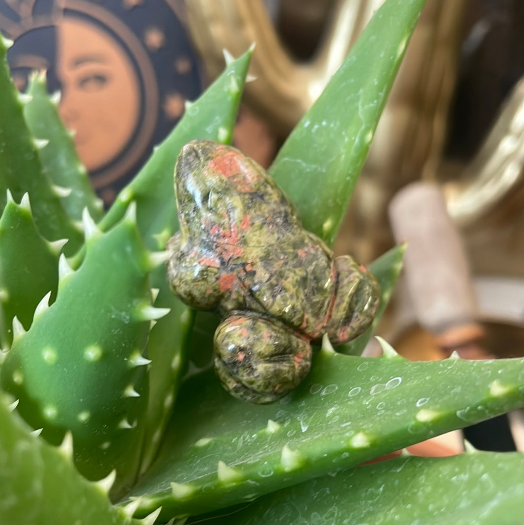 Goddess’s Familiar: Unakite Frog